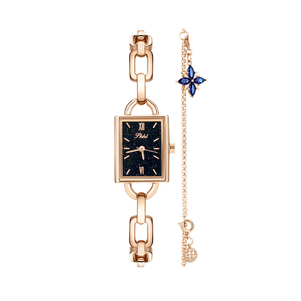 Women's Alloy Bracelet Quartz Watch With Square Dial And Lobster Clasp Leisure Style - Image 7