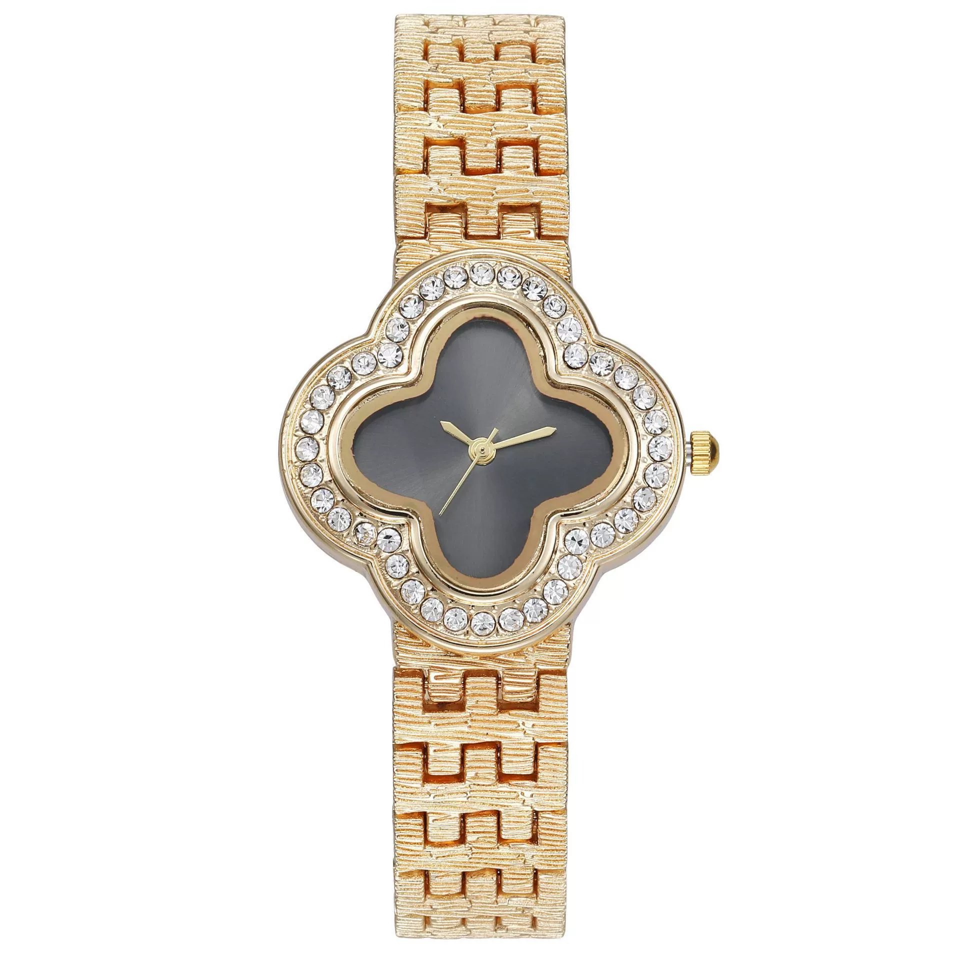 Women's Alloy Bracelet Watch With Rhombus Dial And Four Leaf Clover Design - Image 8