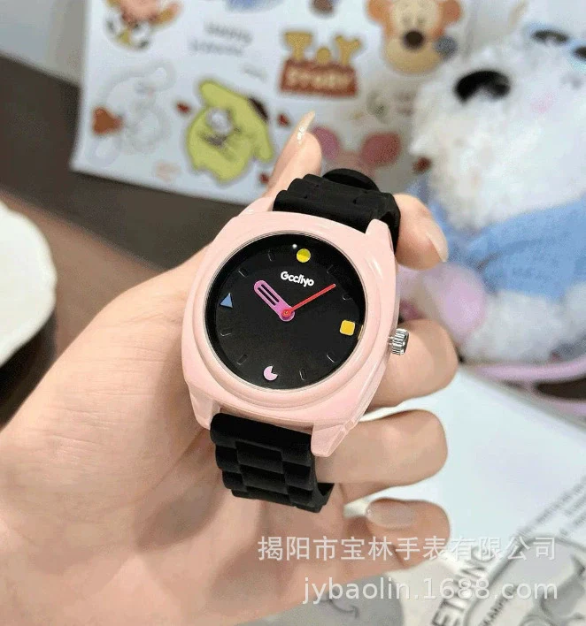 Women's Alloy Case And Silicone Strap Cartoon Style Round Dial Watch - Image 10