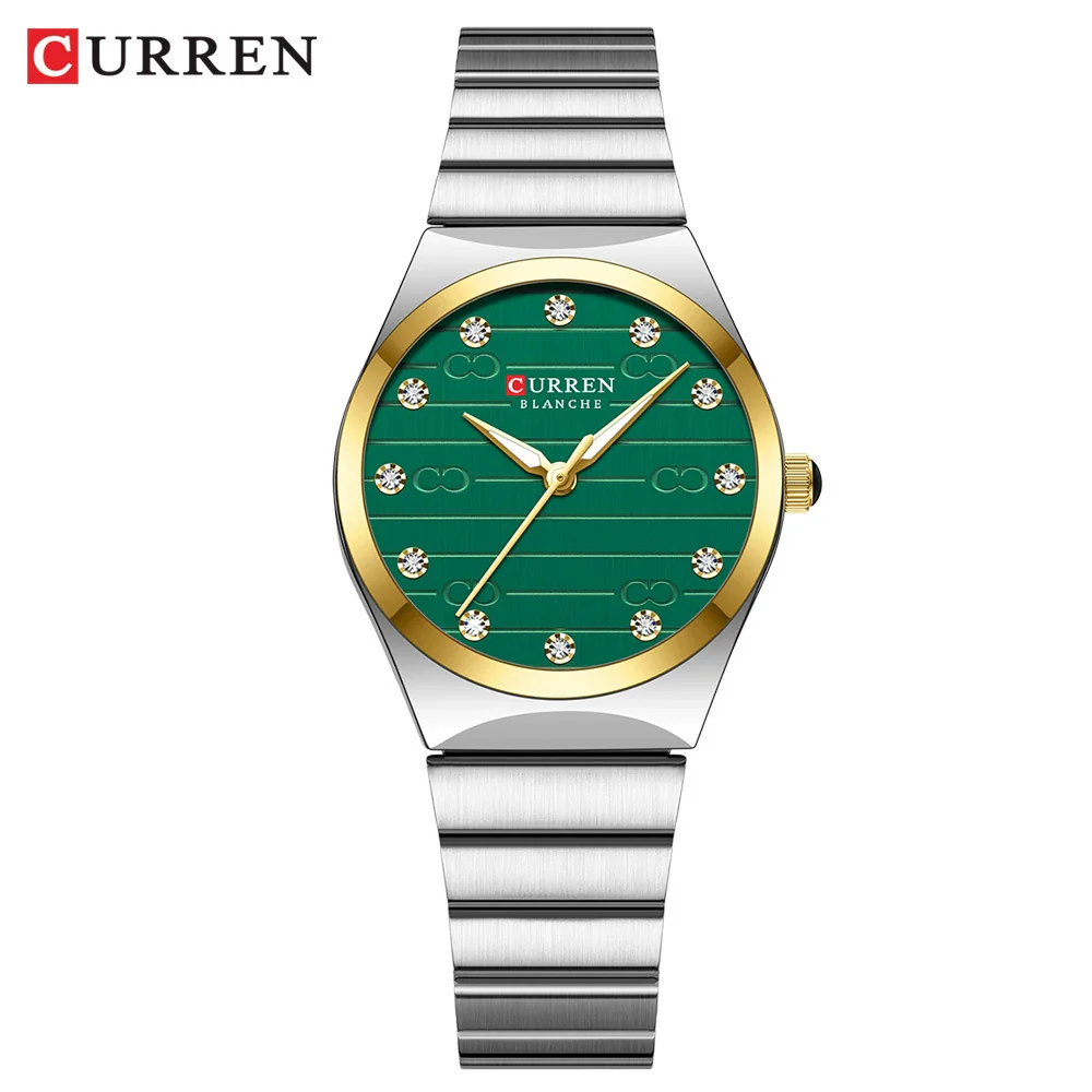 Women's Alloy Case Stainless Steel Band Round Dial Waterproof Leisure Watch - Image 2