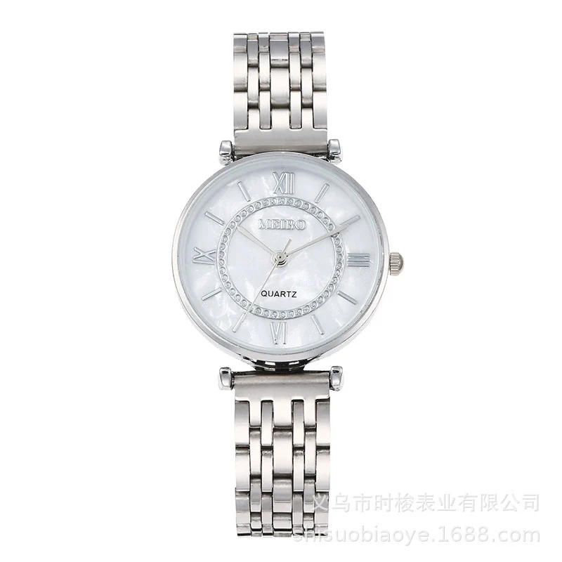 Women's Alloy Case Steel Band Round Dial Casual Quartz Wristwatch - Image 5