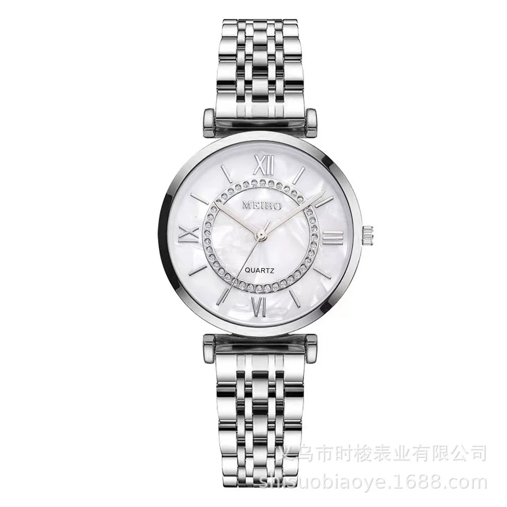 Women's Alloy Case Steel Band Round Dial Casual Quartz Wristwatch - Image 7