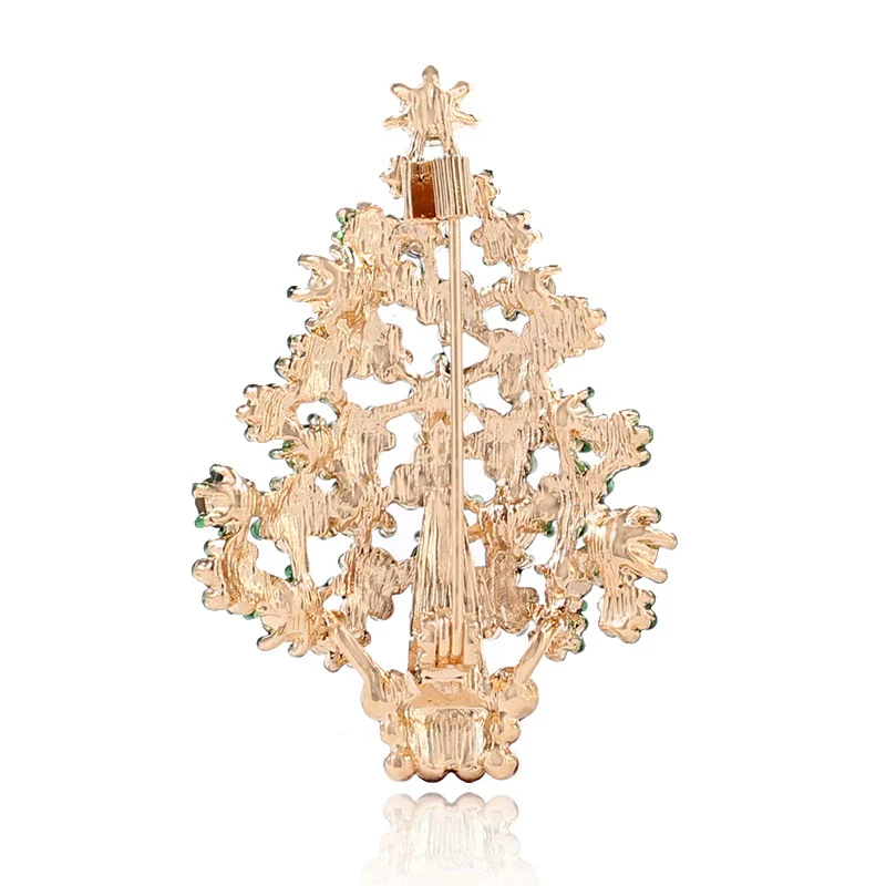 Women's Alloy Christmas Tree Brooch Electroplated - Image 3