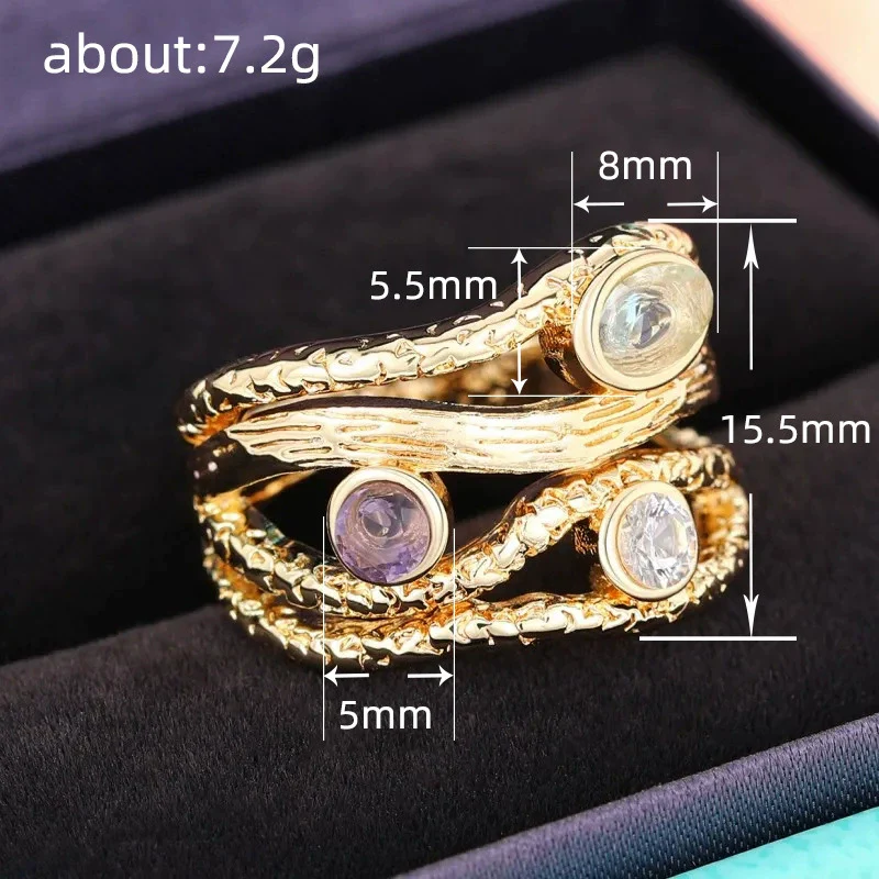 Women's Alloy Electroplated Geometric And Floral Ring And Bracelet - Image 4