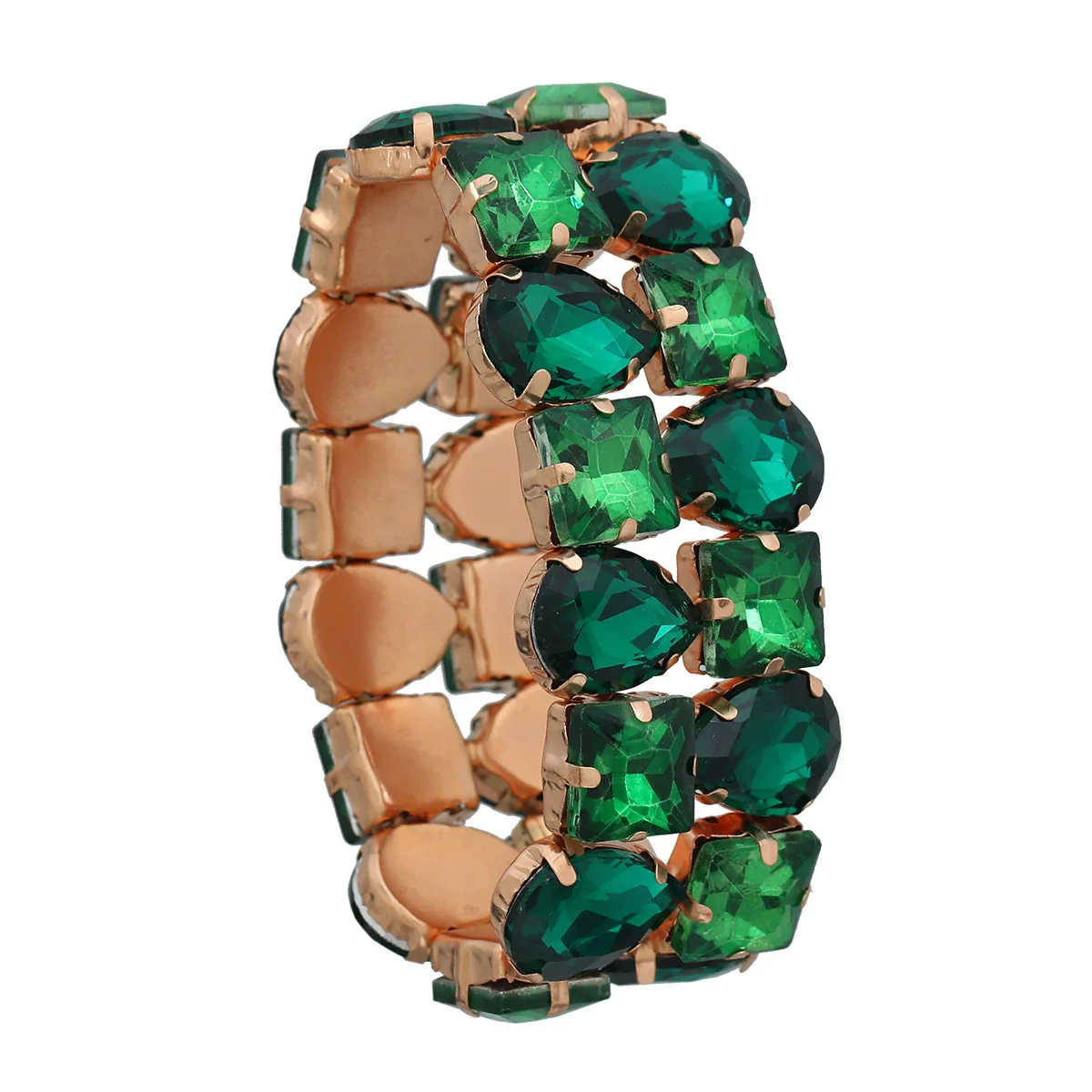 Women's Alloy Geometric Diamond Hip Hop Retractable Elastic Bracelet - Image 12