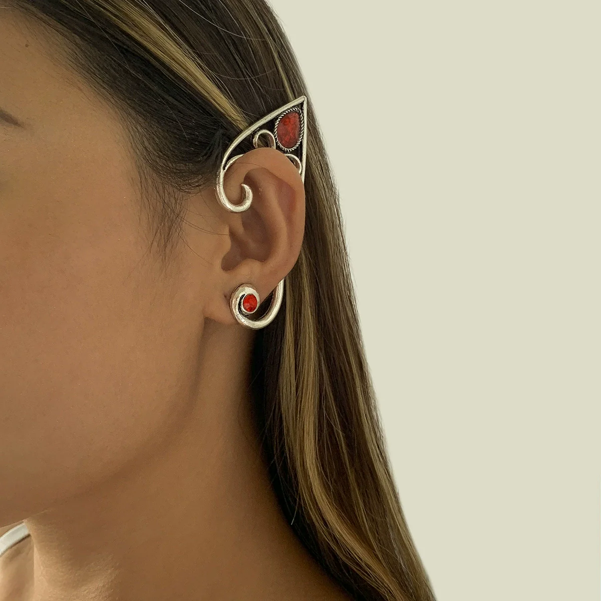 Women's Alloy Geometric Style Electroplated Earring Ear Hanging Ear Clip Ear Bone Clip - Image 13