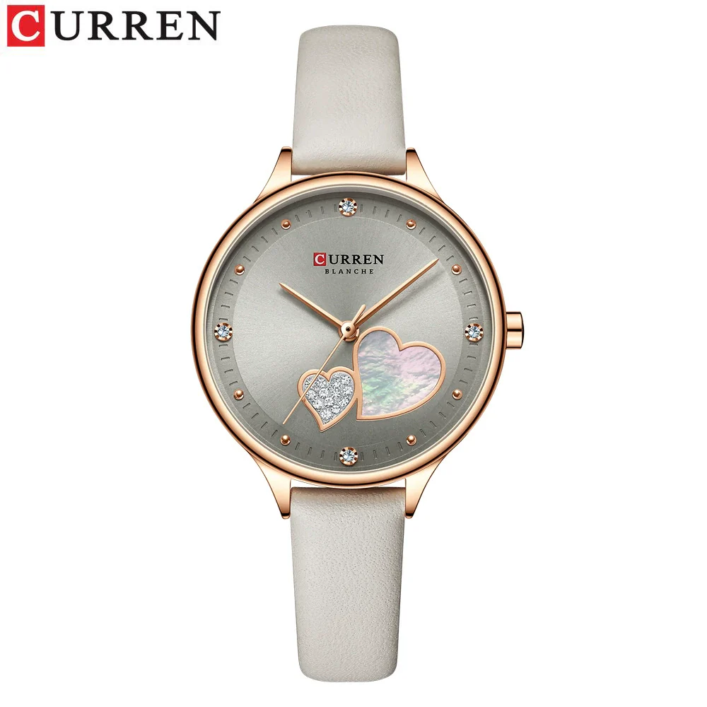 Women's Alloy Leather Casual Round Waterproof Quartz Watch With Pin Buckle And Onion Crown - Image 7