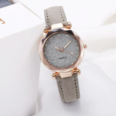 Women's Alloy Pu Belt Round Dial Starry Sky Leisure Fashion Casual Watch - Image 5