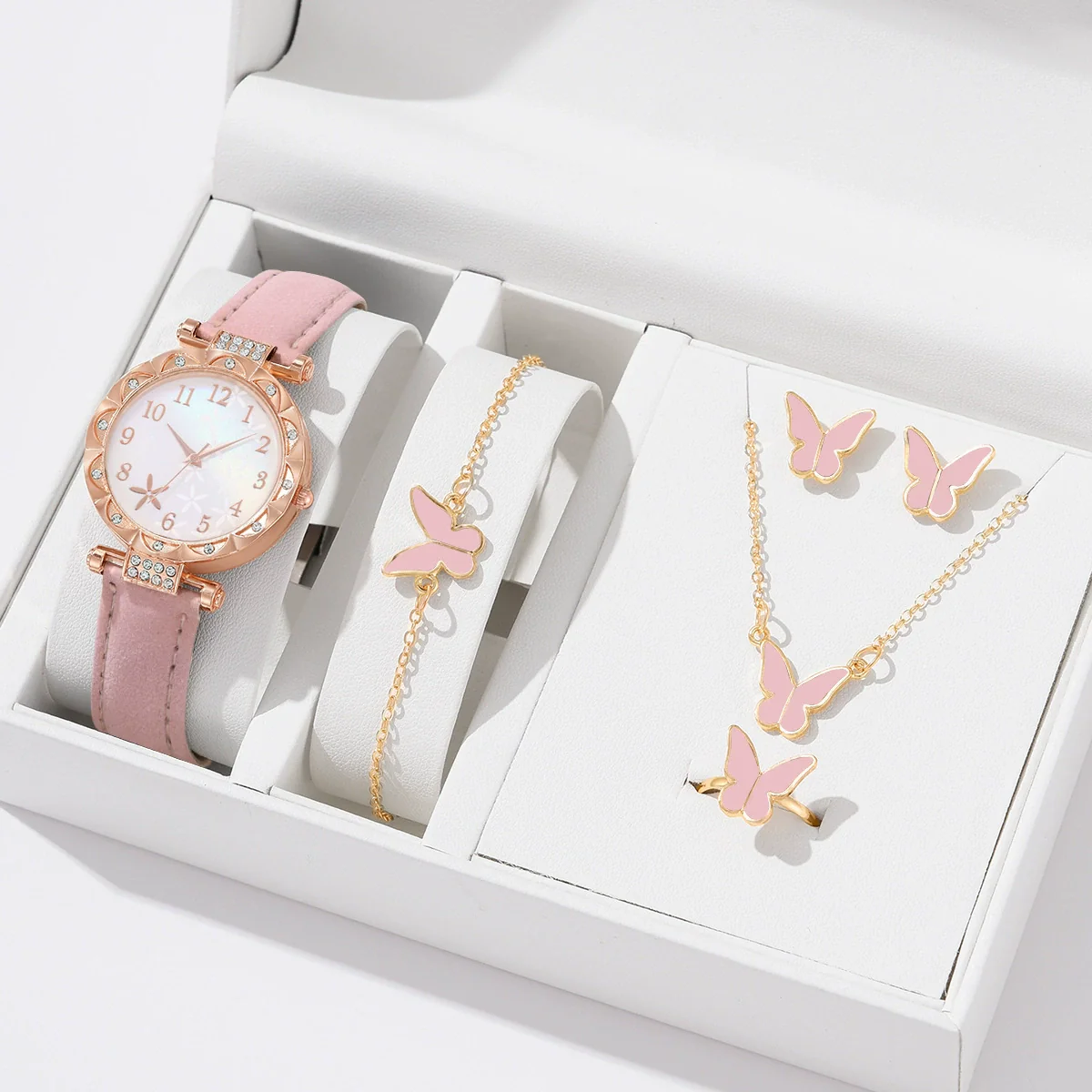 Women's Alloy Pu Strap Quartz Watch With Starfish Pattern And Round Dial - Image 11