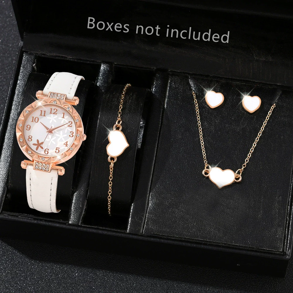 Women's Alloy Pu Strap Quartz Watch With Starfish Pattern And Round Dial - Image 17