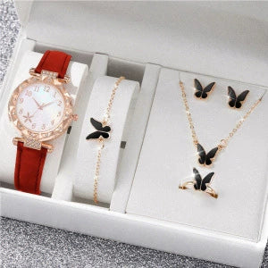 Women's Alloy Pu Strap Quartz Watch With Starfish Pattern And Round Dial - Image 18