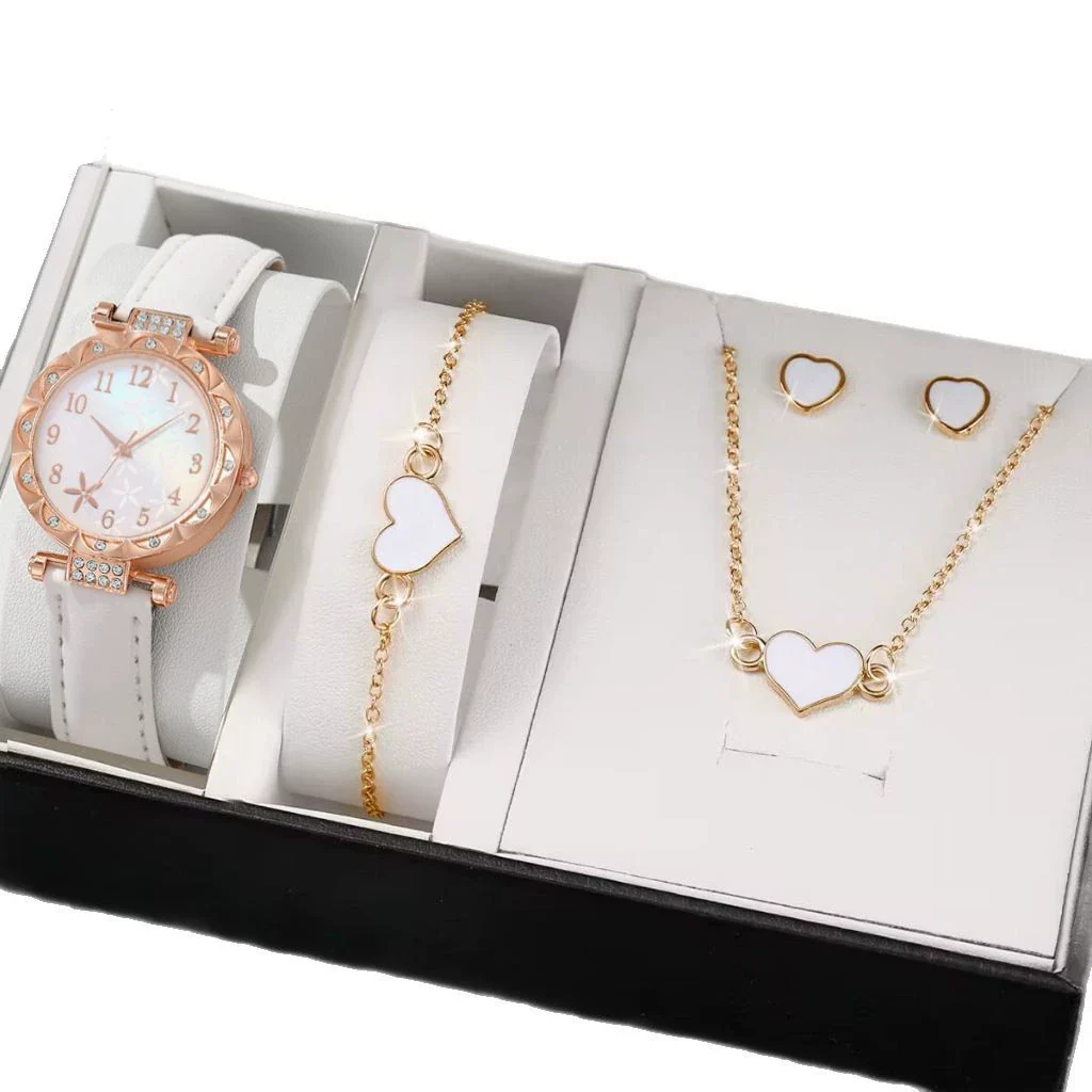 Women's Alloy Pu Strap Quartz Watch With Starfish Pattern And Round Dial - Image 5