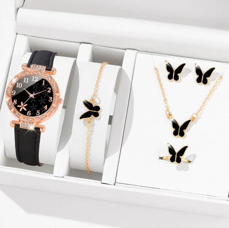 Women's Alloy Pu Strap Quartz Watch With Starfish Pattern And Round Dial - Image 7