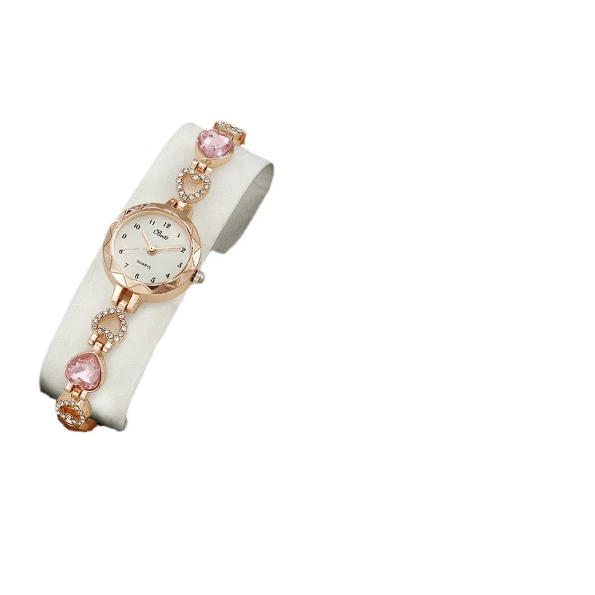 Women's Alloy Quartz Bracelet Watch With Round Dial And Luxury 3Piece Jewelry Watch Combination Suit - Image 5