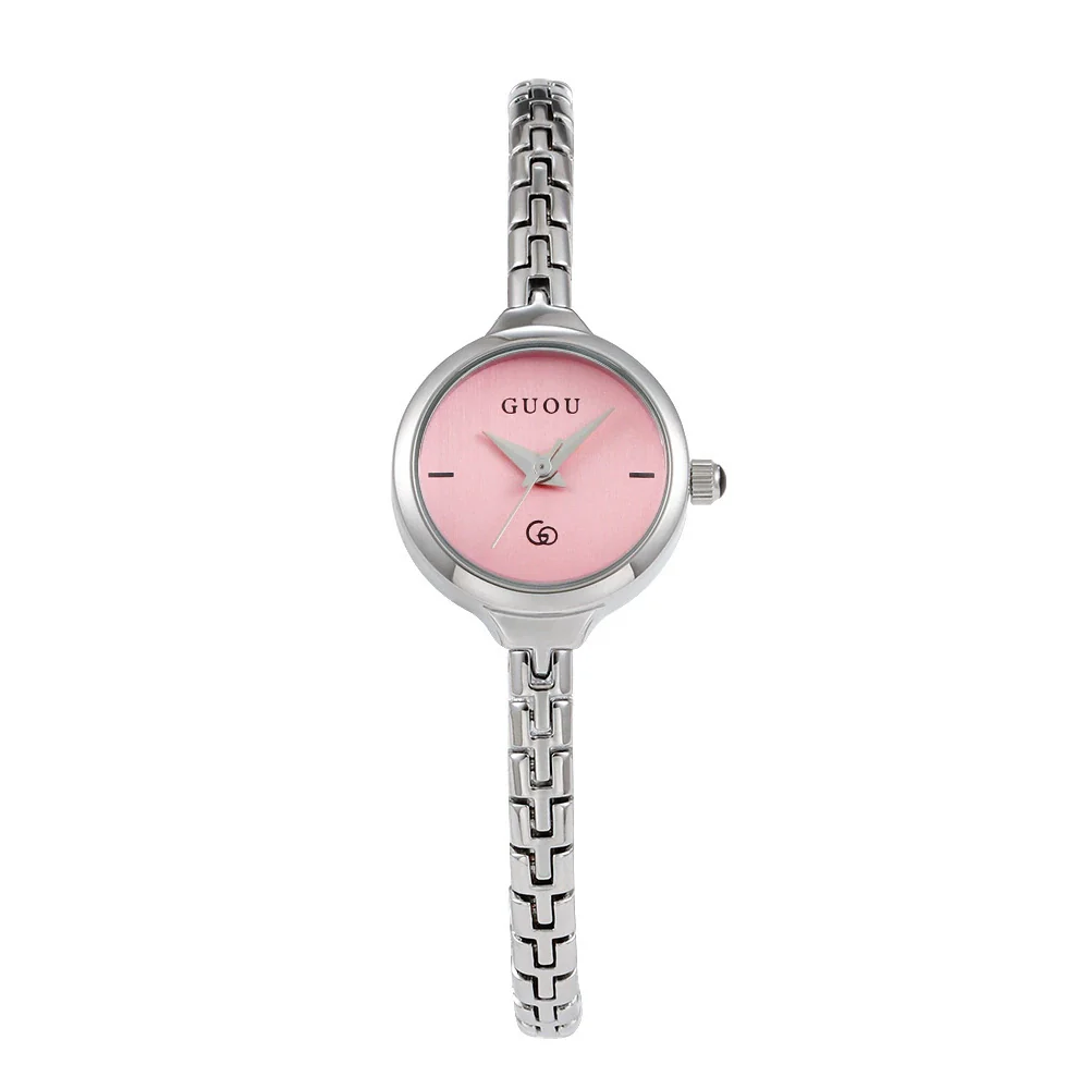 Women's Alloy Quartz Watch Round Dial Retro Fashion Style Jewelry Buckle Mineral Reinforced Glass Mirror - Image 12