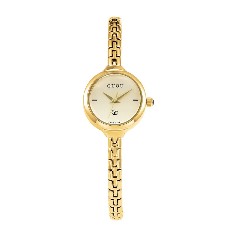 Women's Alloy Quartz Watch Round Dial Retro Fashion Style Jewelry Buckle Mineral Reinforced Glass Mirror - Image 14