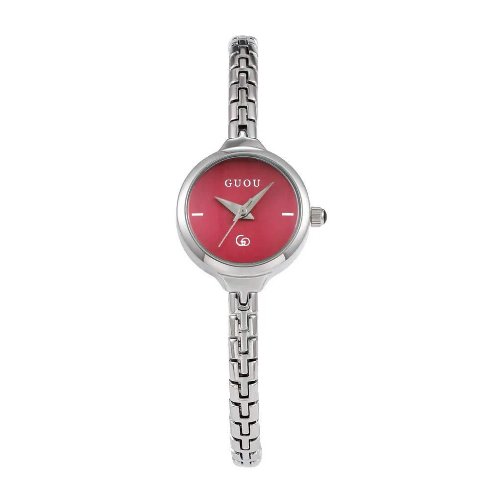 Women's Alloy Quartz Watch Round Dial Retro Fashion Style Jewelry Buckle Mineral Reinforced Glass Mirror - Image 9