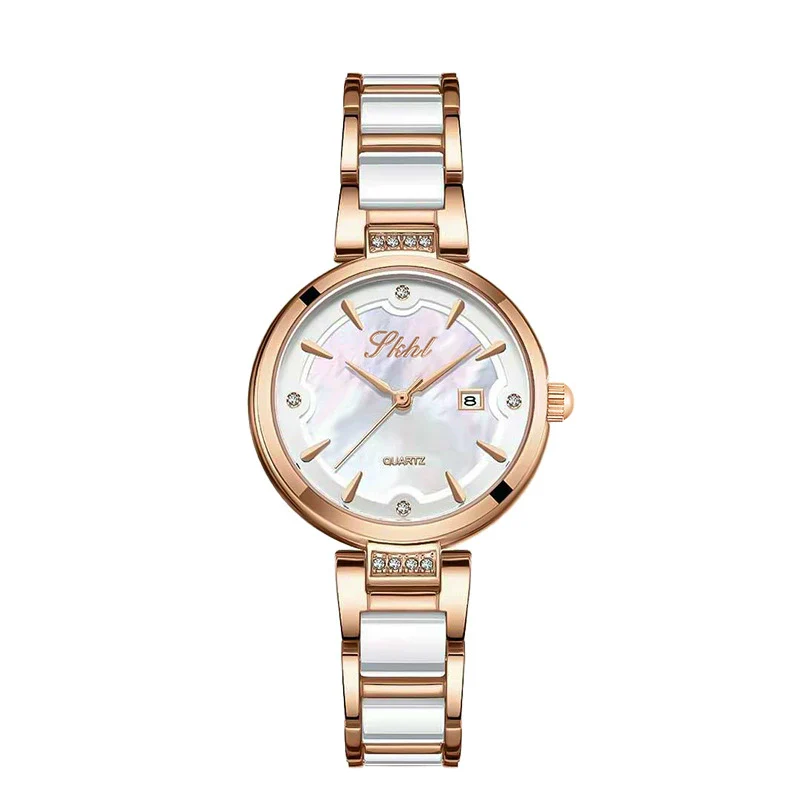 Women's Alloy Quartz Watch With Mineral Strengthened Glass Mirror Round Dial - Image 6