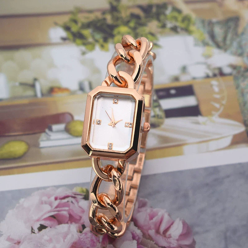 Women's Alloy Rectangle Bracelet Quartz Watch Leisure Style - Image 2