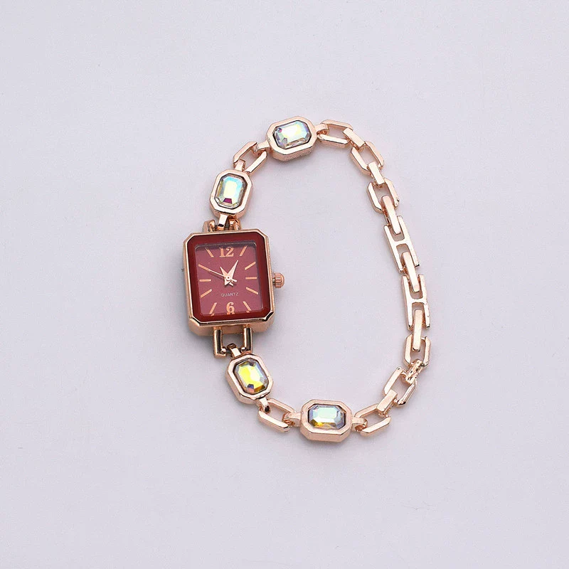 Women's Alloy Rectangle Dial Casual Midcentury Style Quartz Bracelet Watch - Image 5