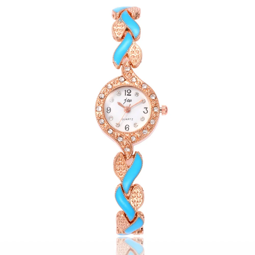 Women's Alloy Round Dial Quartz Watch And Leaf Bracelet Set - Image 15