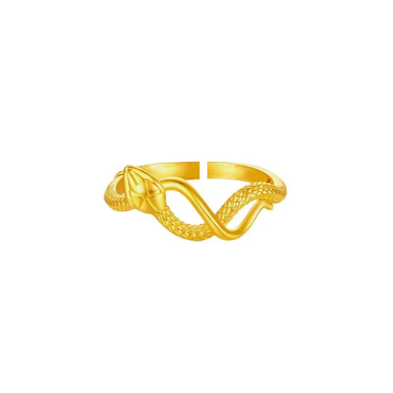 Women's Alloy Snake Zodiac Open Ring With Electroplating Design - Image 5