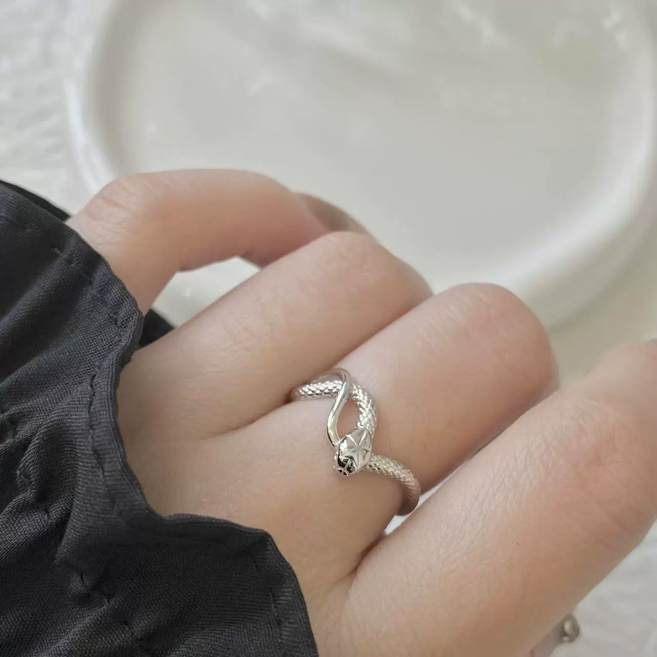 Women's Alloy Snake Zodiac Open Ring With Electroplating Design - Image 7
