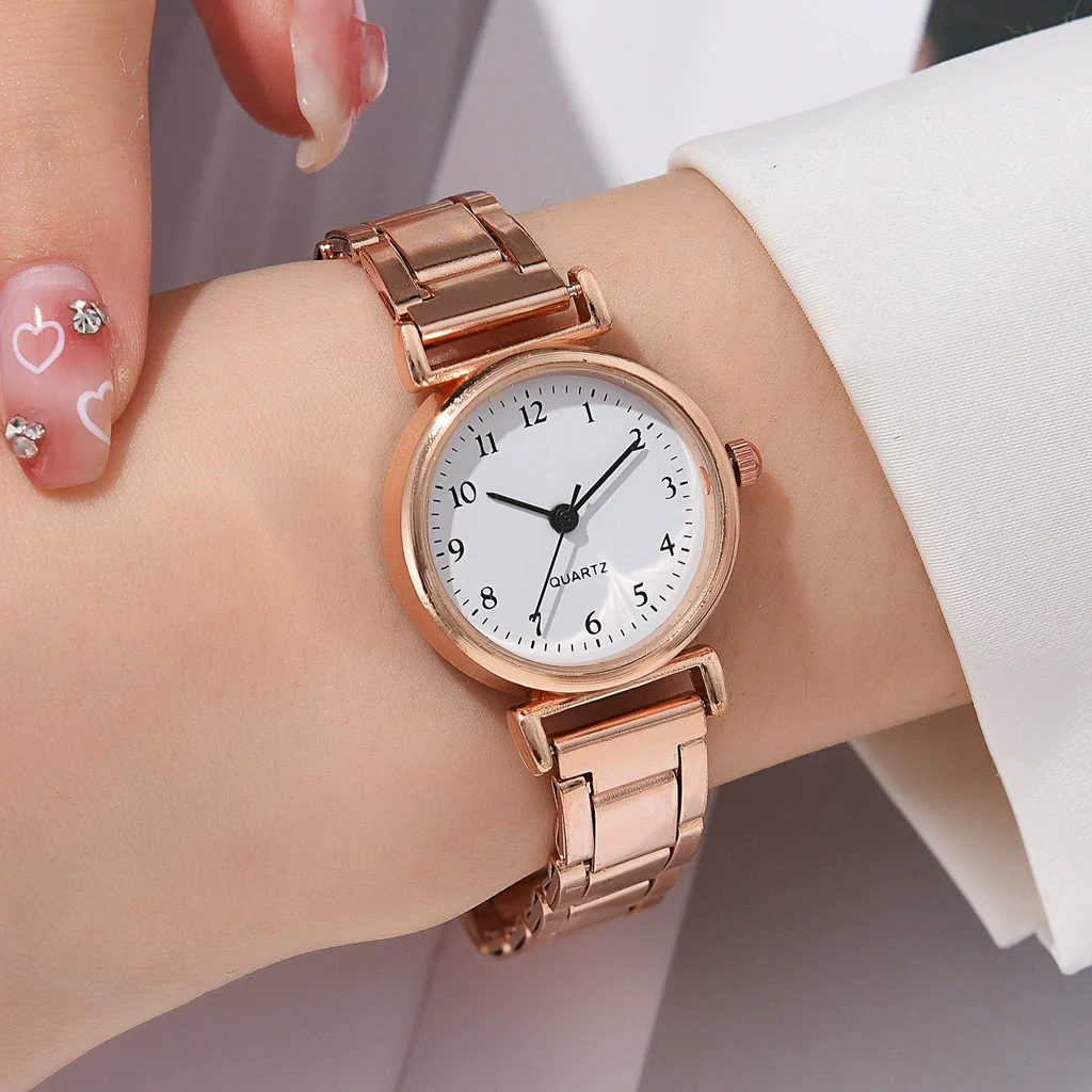 Women's Alloy Strap Round Dial Quartz Watch Simple And Versatile Style - Image 2