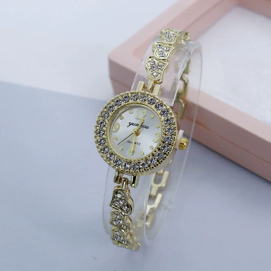 Women's Alloy Watch Round Dial Creative Letters Diamondencrusted Leisure Style - Image 3