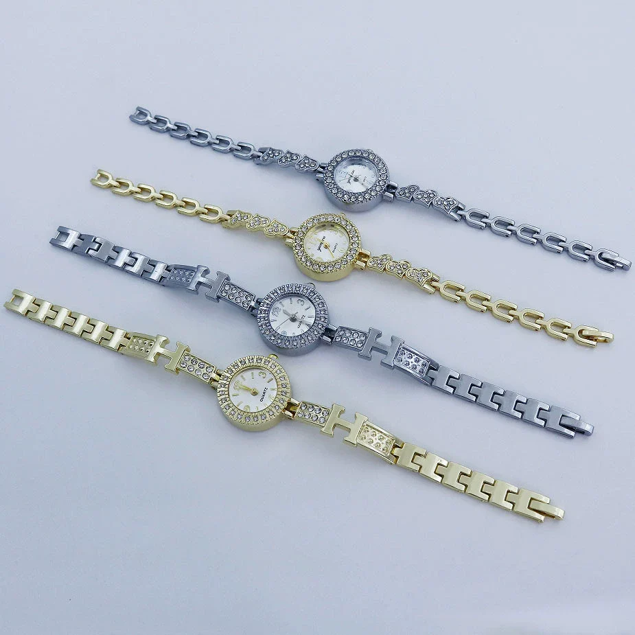 Women's Alloy Watch Round Dial Creative Letters Diamondencrusted Leisure Style - Image 4