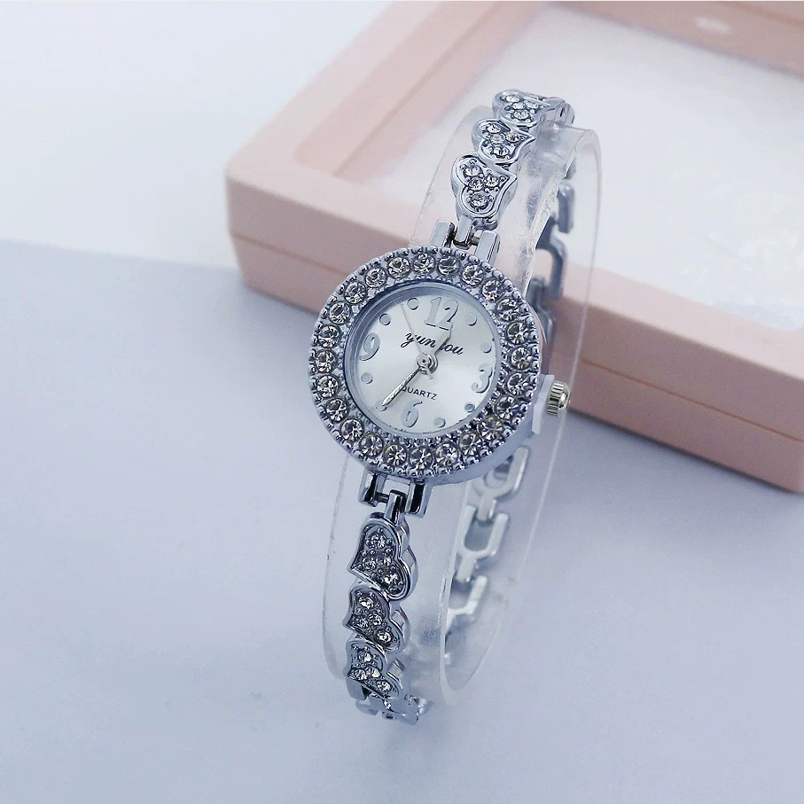 Women's Alloy Watch Round Dial Creative Letters Diamondencrusted Leisure Style - Image 6