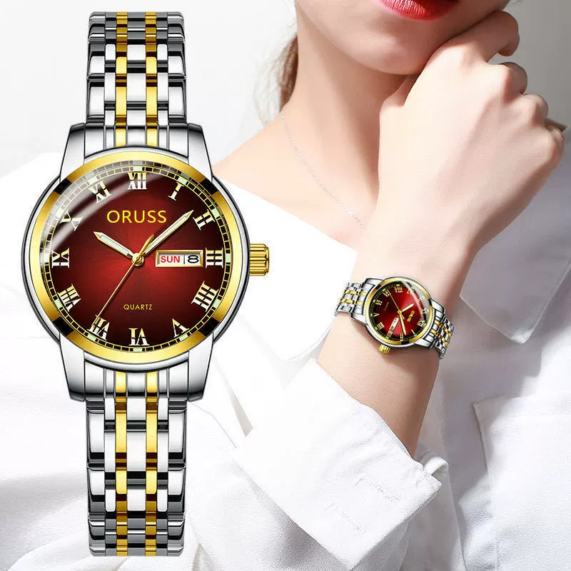 Women's Alloy Waterproof Quartz Watch Business Style Round Dial - Image 12