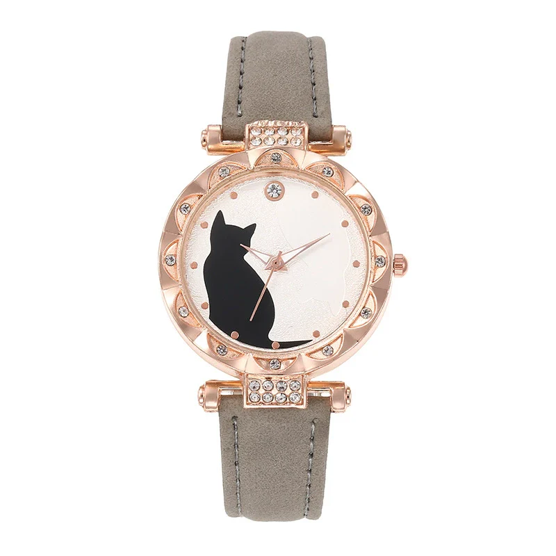 Women's Belt Watch Alloy Case Imitation Leather Strap Stainless Steel Clasp Round Dial Leisure Style - Image 7