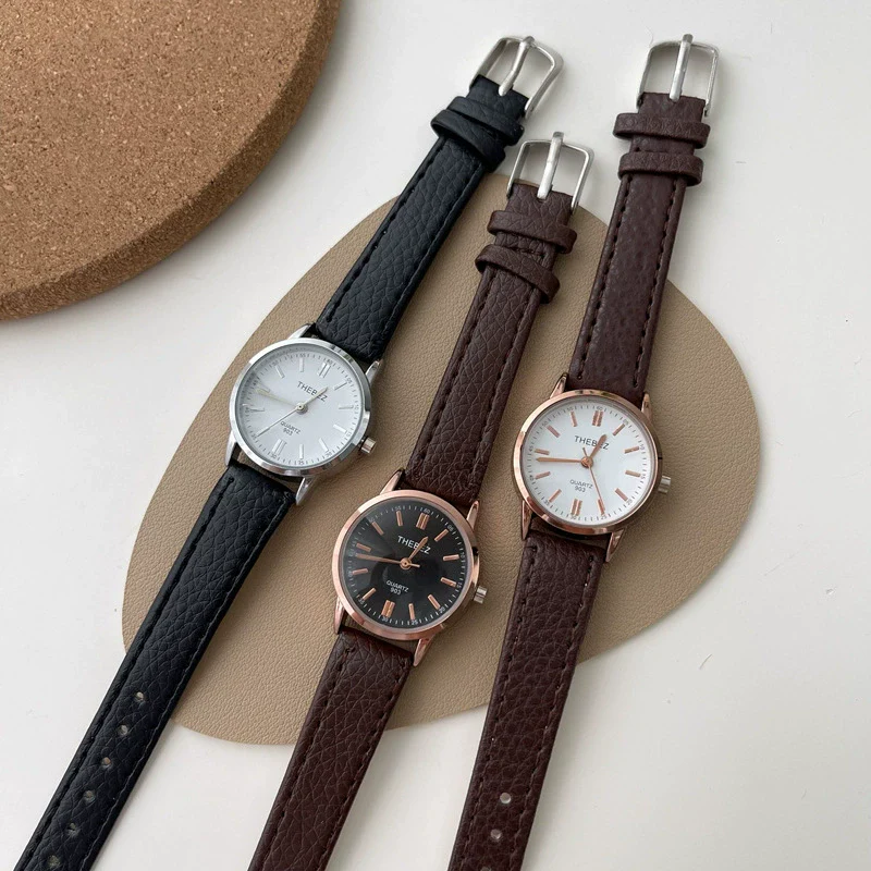 Women's Belt Watch Alloy Case Ordinary Glass Mirror Retro Round Dial Leisure Style