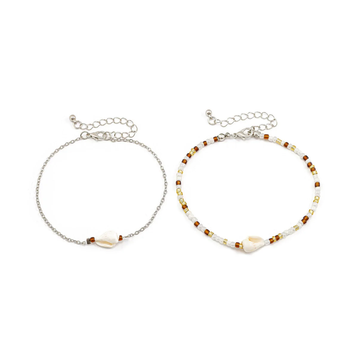 Women's Bohemian Plastic And Resin Anklet With Ocean Wind Shell Starfish Turtle And Animal Patterns - Image 4