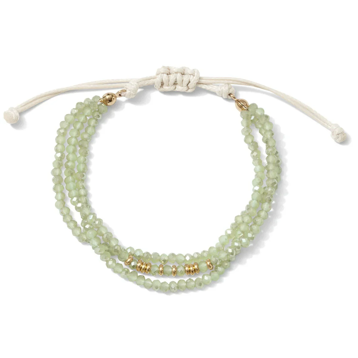 Women's Bohemian Simple Allmatch Handwoven Glass And Glaze Geometric Multilayered Crystal Cut Beaded Bracelet - Image 6