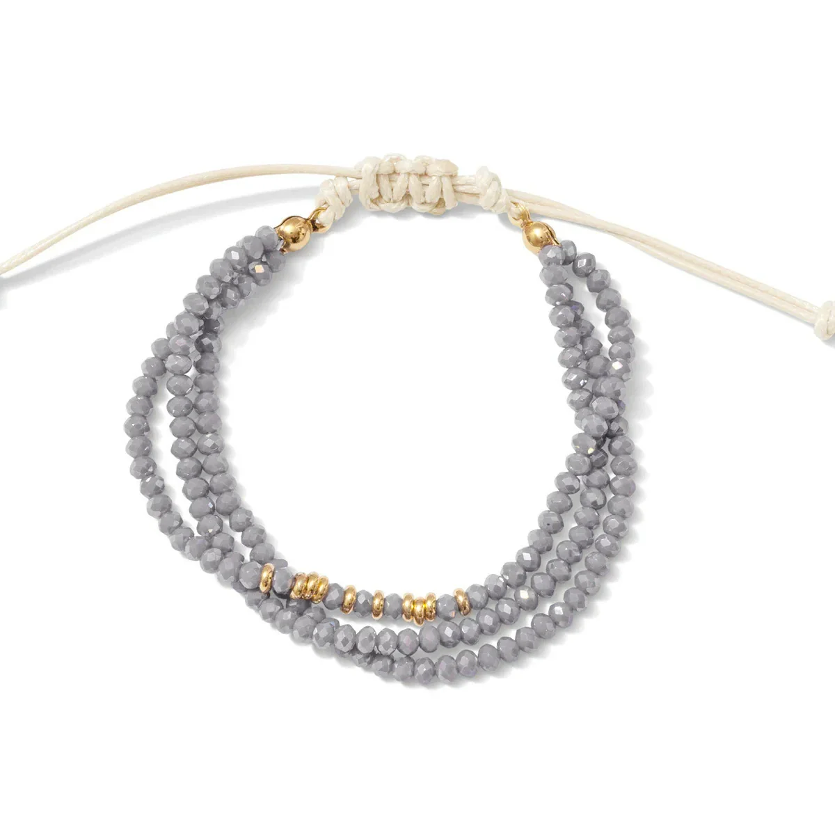 Women's Bohemian Simple Allmatch Handwoven Glass And Glaze Geometric Multilayered Crystal Cut Beaded Bracelet - Image 7
