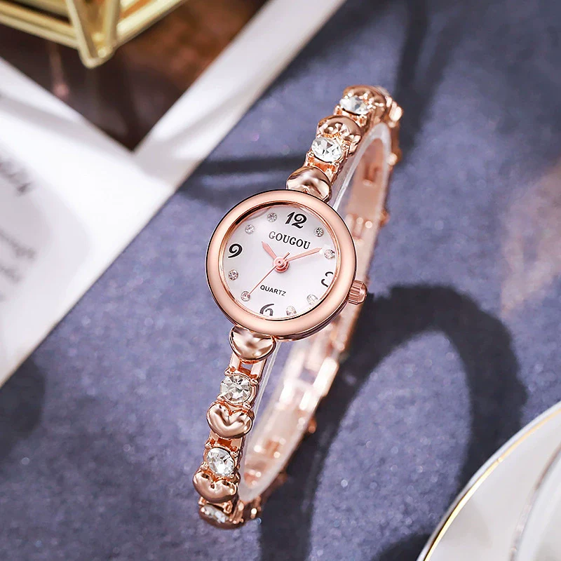 Women's Bracelet Watch Alloy Peach Heart Shape - Image 2