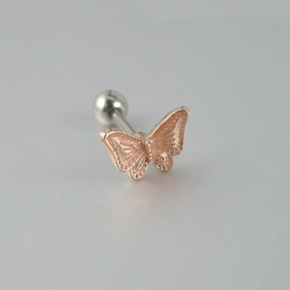 Women's Butterfly Stud Earrings Plastic Resin Dripping Oil Animal Style - Image 6