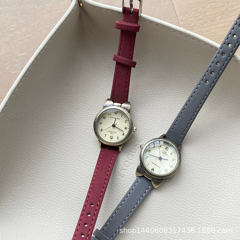 Women's Cartoon Cat Ears Alloy Watch - Image 5