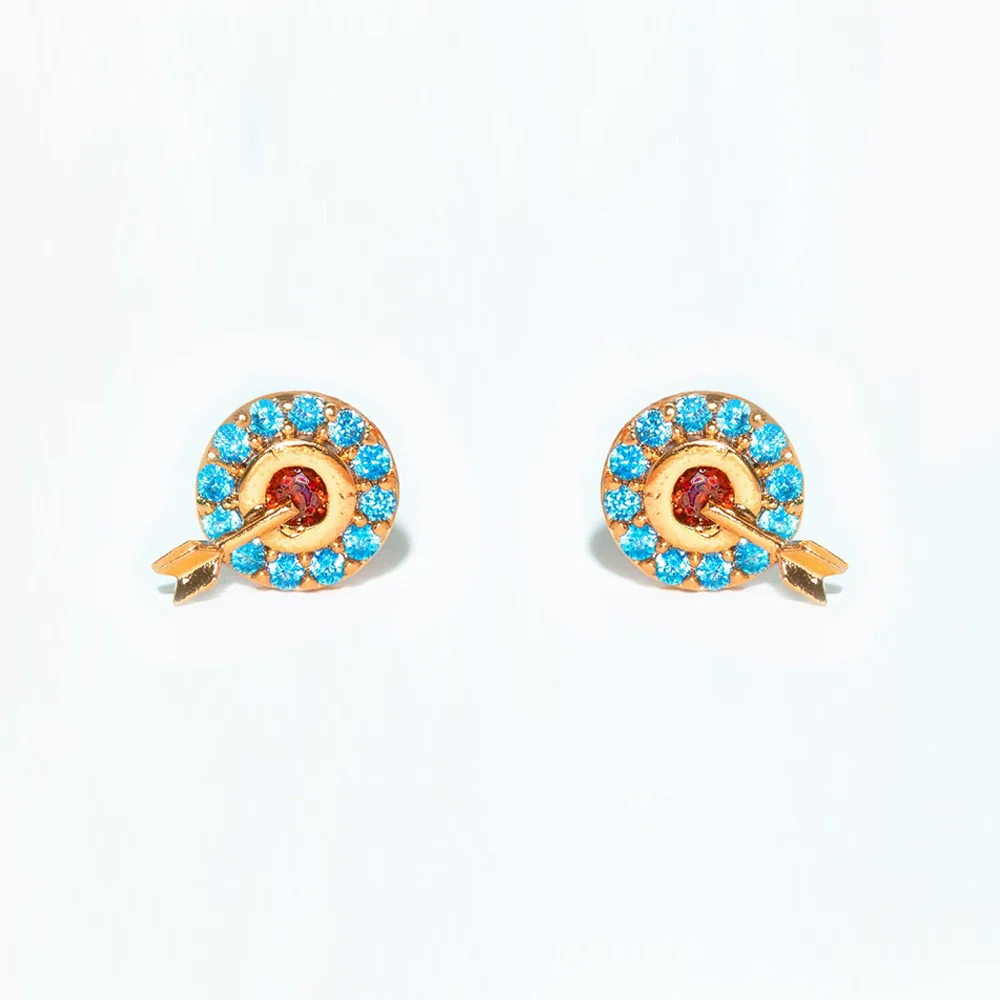 Women's Cartoon Villain Copper Needle Earrings With Microembedded Colorful Zircon - Image 20