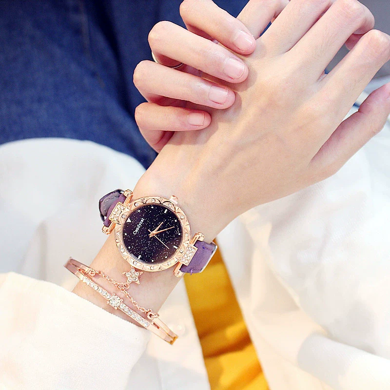 Women's Casual Alloy And Titanium Metal Watch With Round Dial And Tomato Theme - Image 18