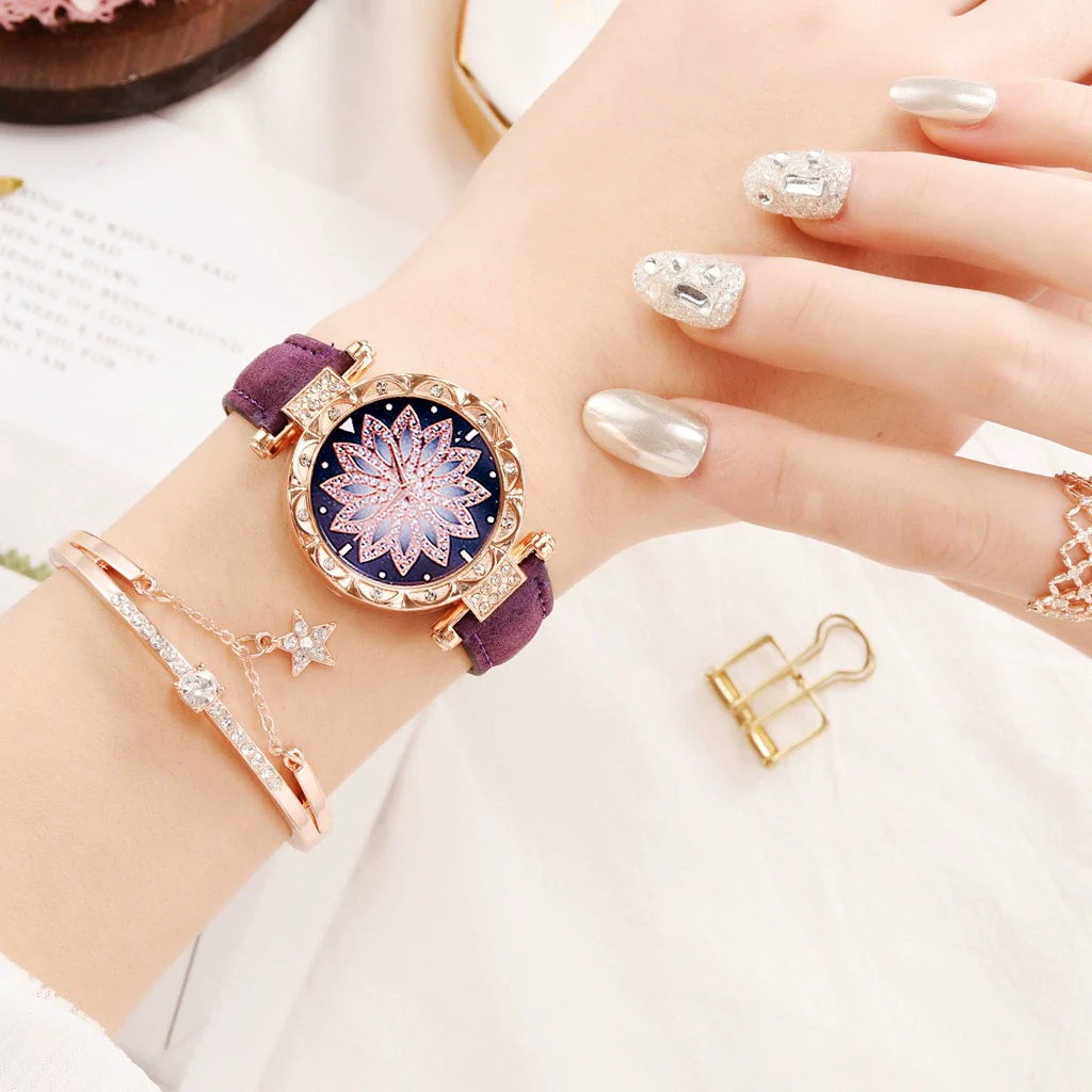 Women's Casual Alloy And Titanium Metal Watch With Round Dial And Tomato Theme - Image 21