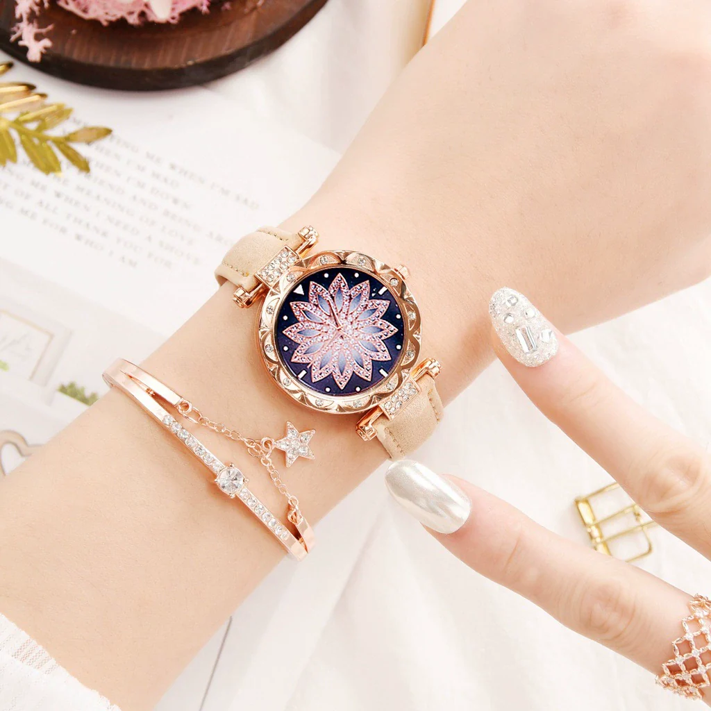 Women's Casual Alloy And Titanium Metal Watch With Round Dial And Tomato Theme - Image 28