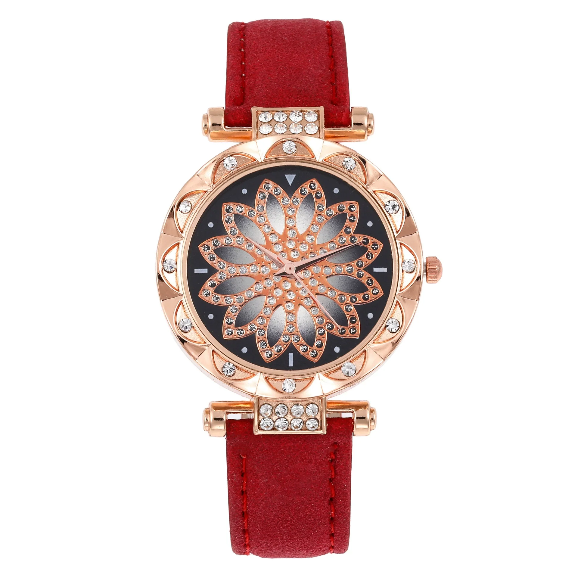 Women's Casual Alloy And Titanium Metal Watch With Round Dial And Tomato Theme - Image 6