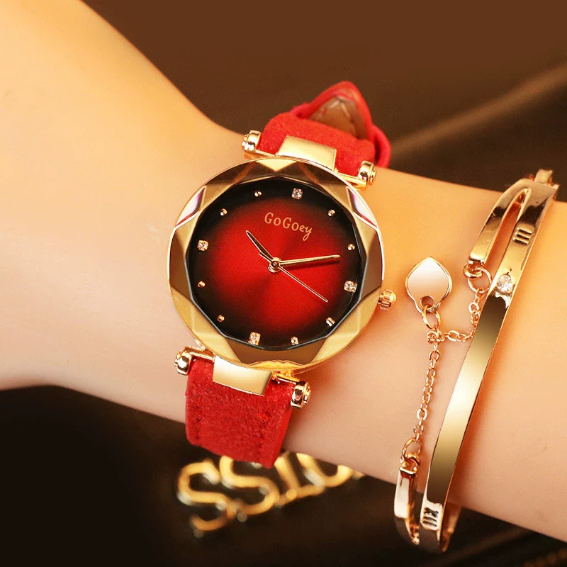 Women's Casual Fashion Alloy Imitation Leather Strap Round Dial Quartz Watch - Image 4