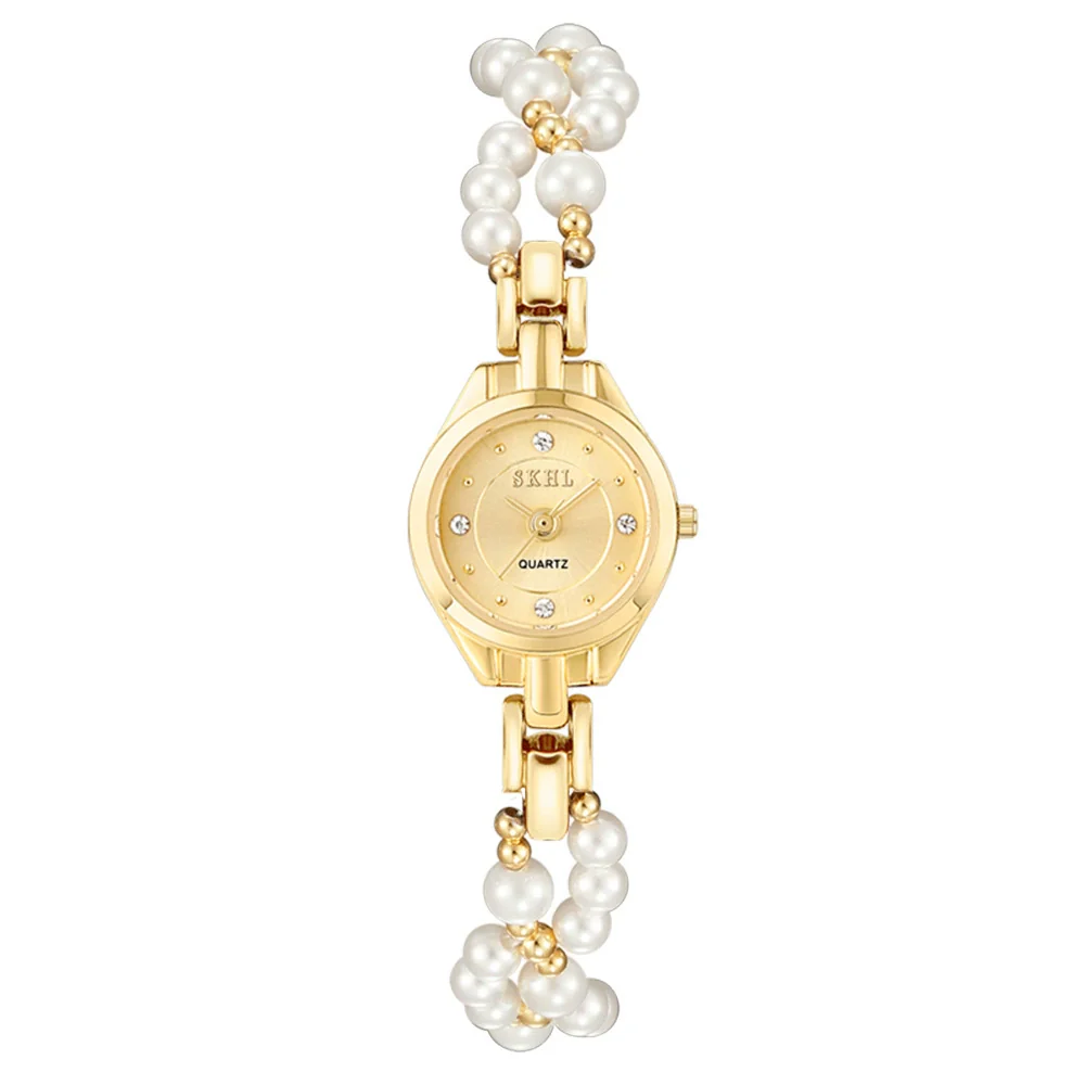 Women's Casual Mini Round Alloy Case And Strap Quartz Watch With Printed Logo - Image 8