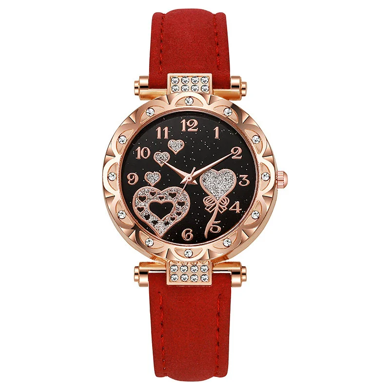Women's Casual Quartz Watch With Plastic Case Imitation Leather Strap And Stainless Steel Pin Buckle Round Dial - Image 6