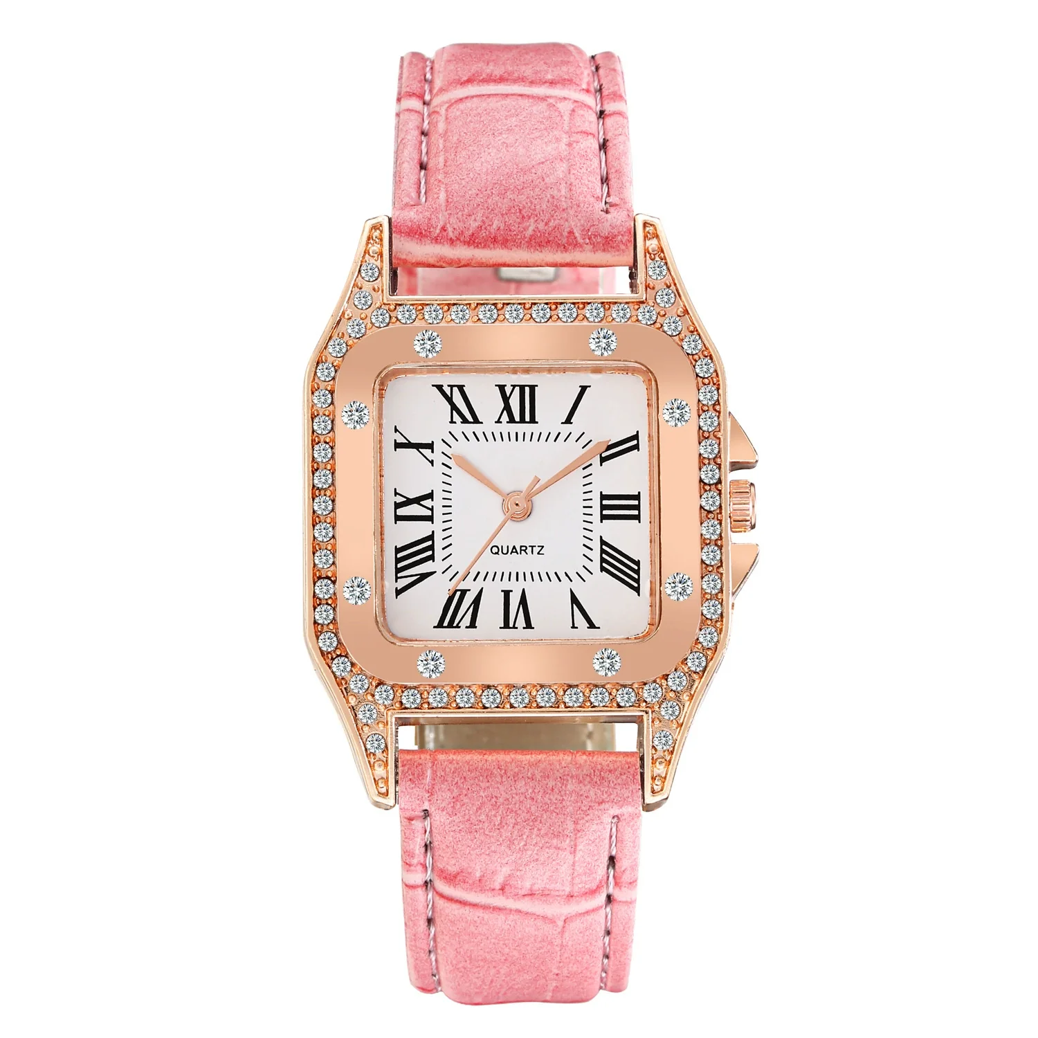 Women's Casual Square Alloy Case Imitation Leather Strap Watch - Image 6