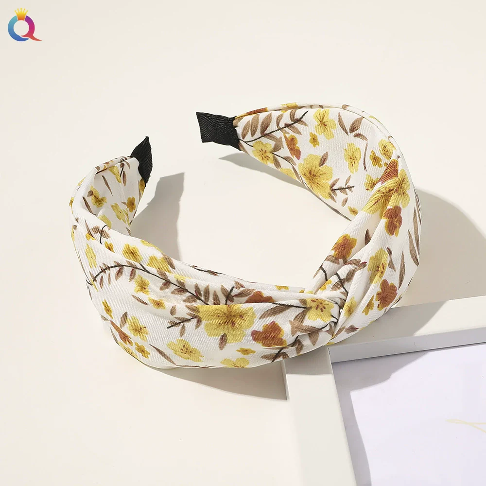 Women's Cloth Handmade Printed Widebrimmed Headband Hair Accessories - Image 11